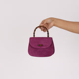 Gucci Mini Bamboo Top Handle Purple Suede 1947