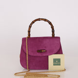 Gucci Mini Bamboo Top Handle Purple Suede 1947