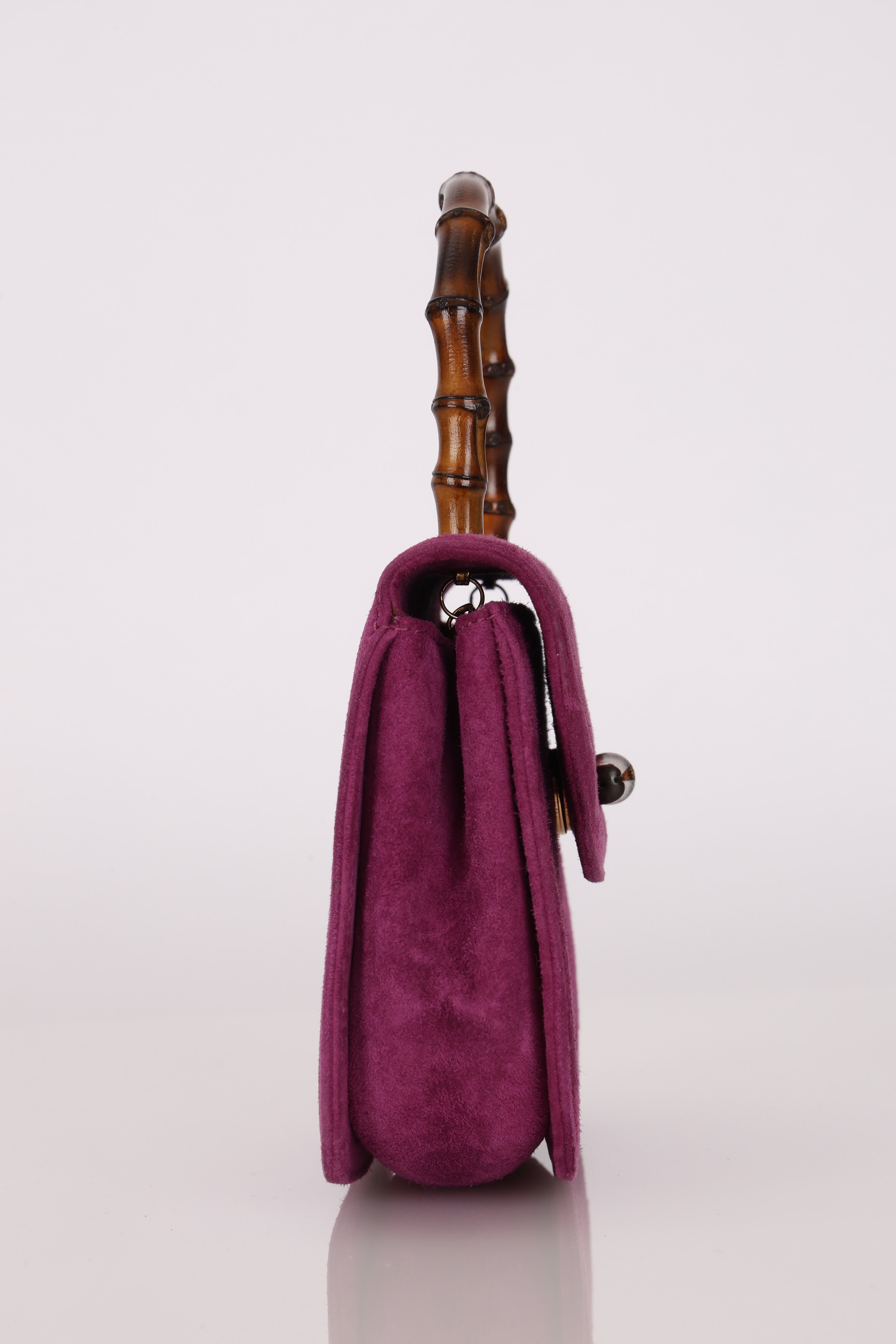 Gucci Mini Bamboo Top Handle Purple Suede 1947