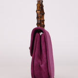 Gucci Mini Bamboo Top Handle Purple Suede 1947