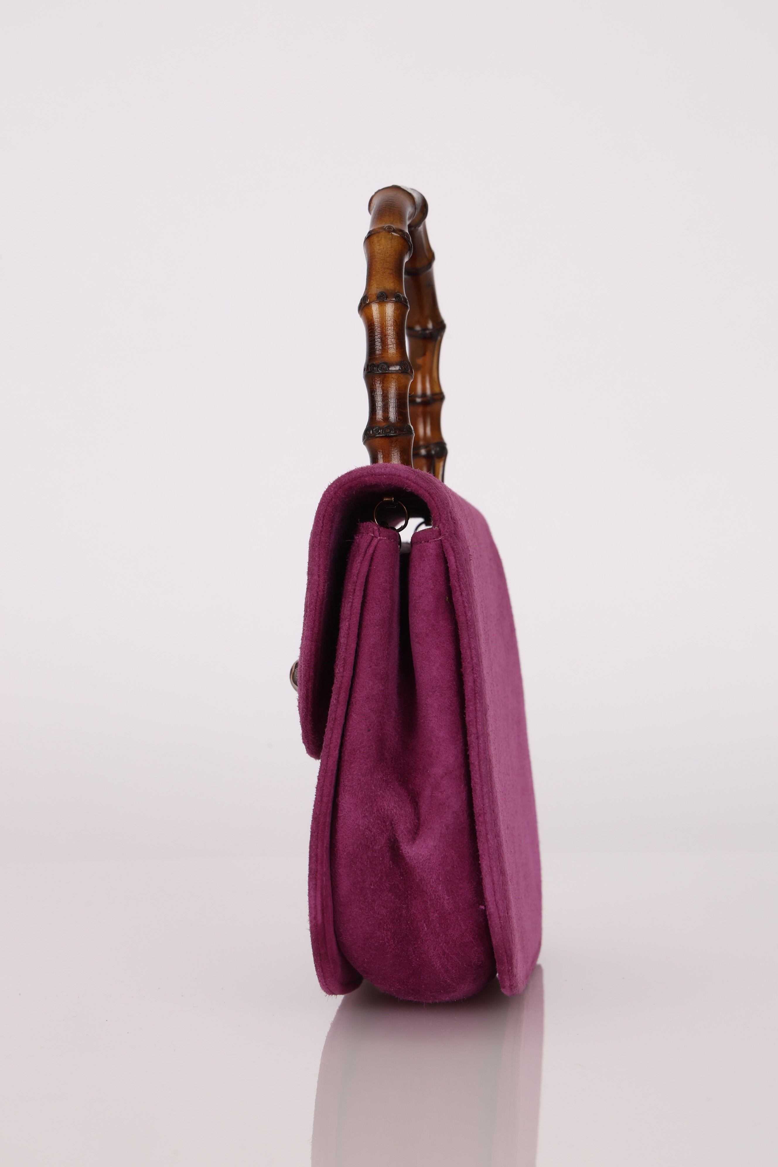 Gucci Mini Bamboo Top Handle Purple Suede 1947