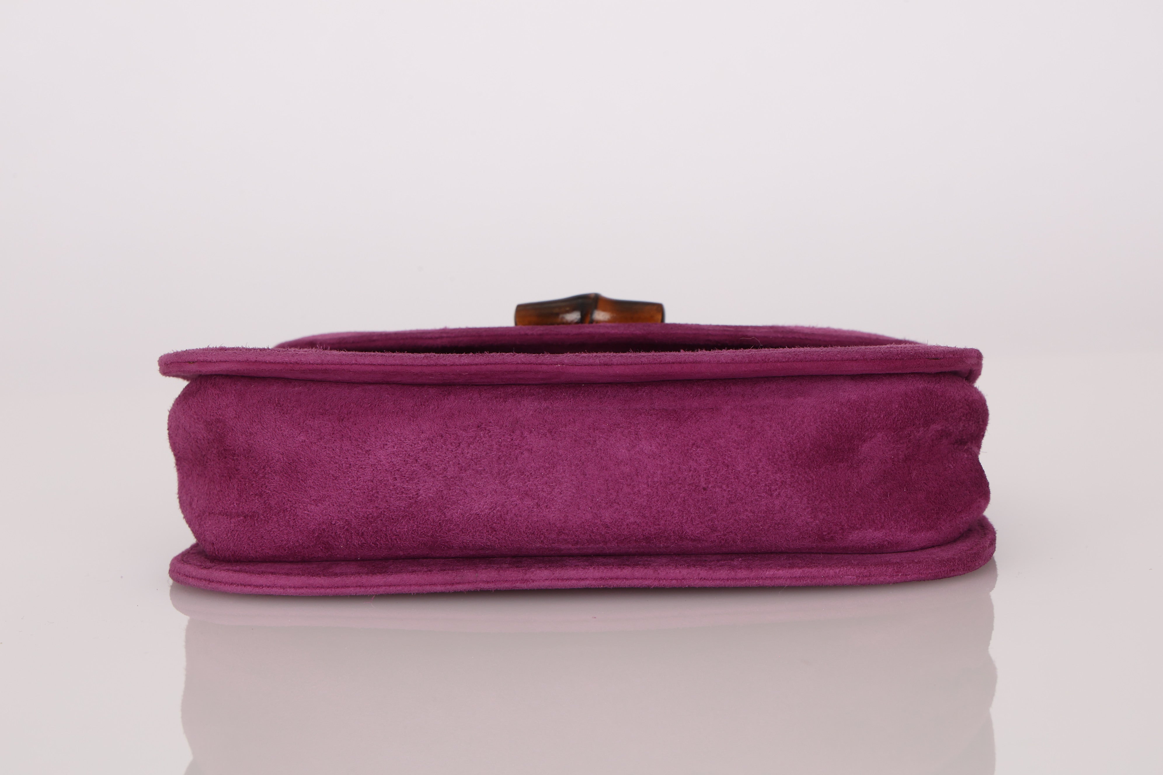 Gucci Mini Bamboo Top Handle Purple Suede 1947