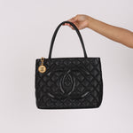 Chanel Timeless Medallion Tote Black Caviar GHW