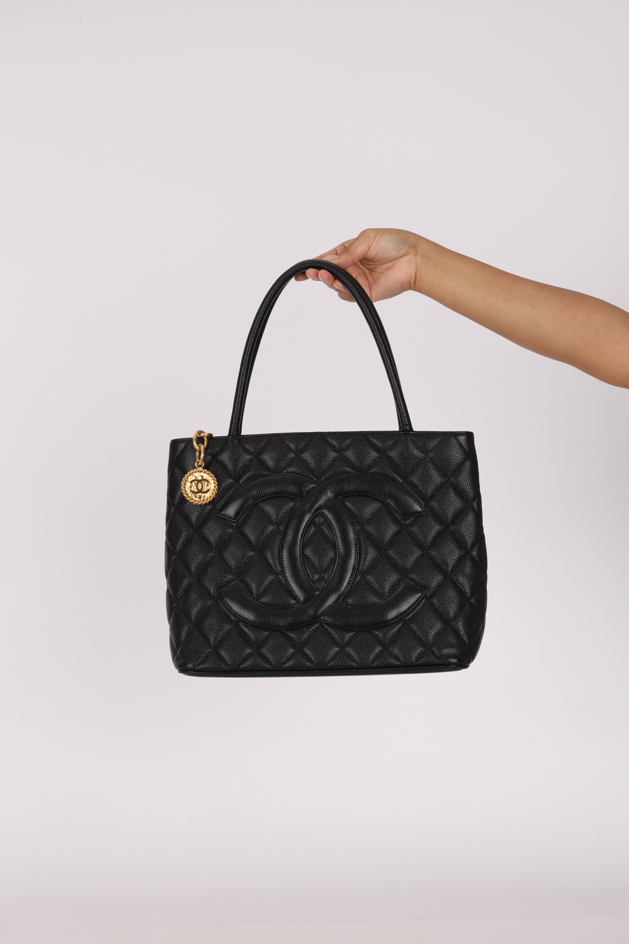 Chanel Timeless Medallion Tote Black Caviar GHW