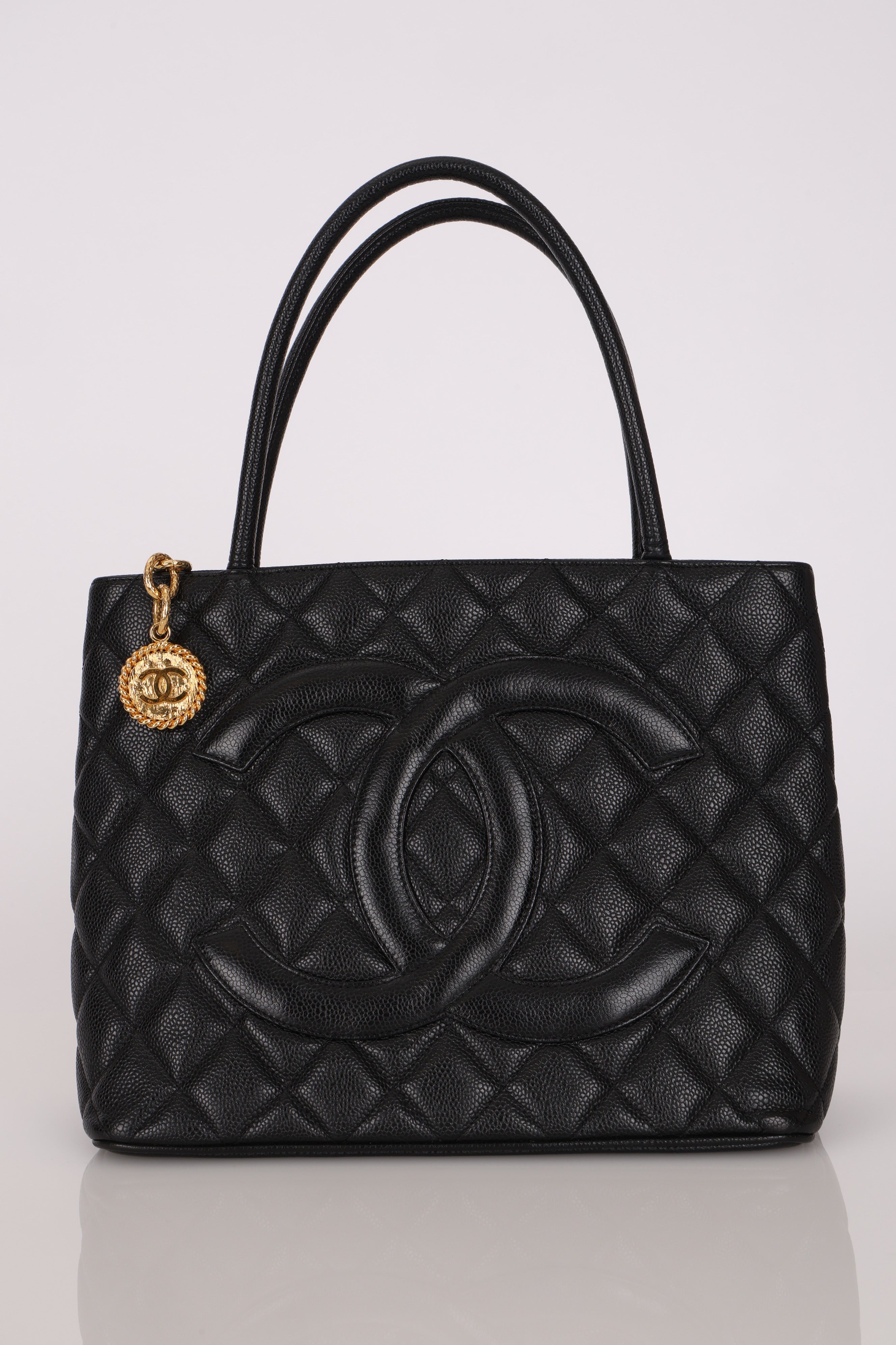 Chanel Timeless Medallion Tote Black Caviar GHW