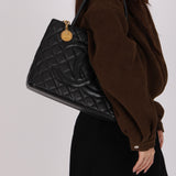 Chanel Timeless Medallion Tote Black Caviar 2003 24K GP