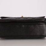 Chanel Turnlock Front Pocket Camera Bag Black Lambskin 24K GP