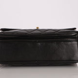 Chanel Turnlock Front Pocket Camera Bag Black Lambskin 24K GP