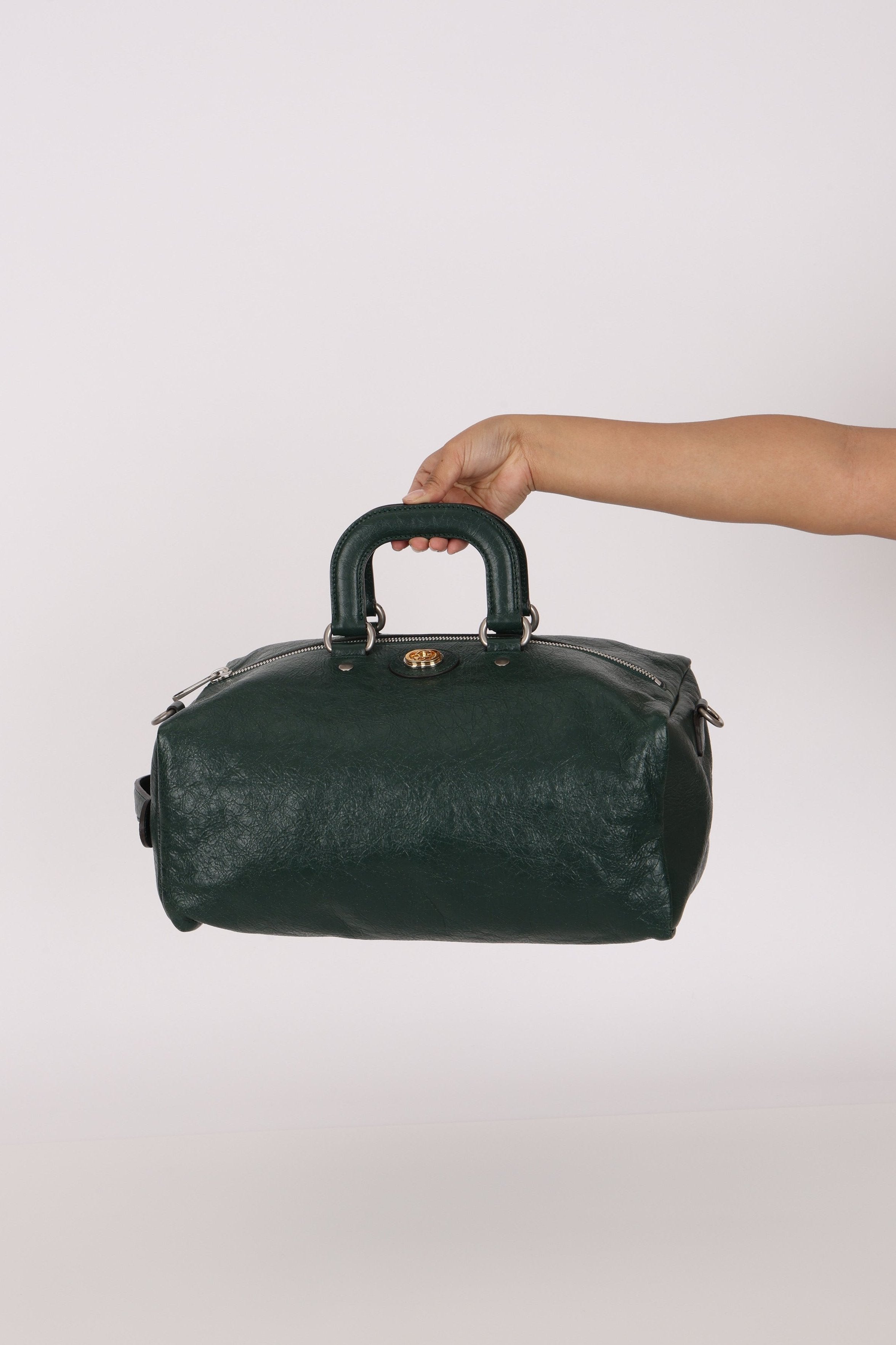 Gucci Medium Morpheus Convertible Backpack Green Glazed Leather