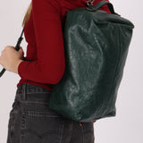 Gucci Medium Morpheus Convertible Backpack Green Glazed Leather