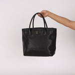 Chanel Tall Cerf Executive Tote Black Caviar AGHW