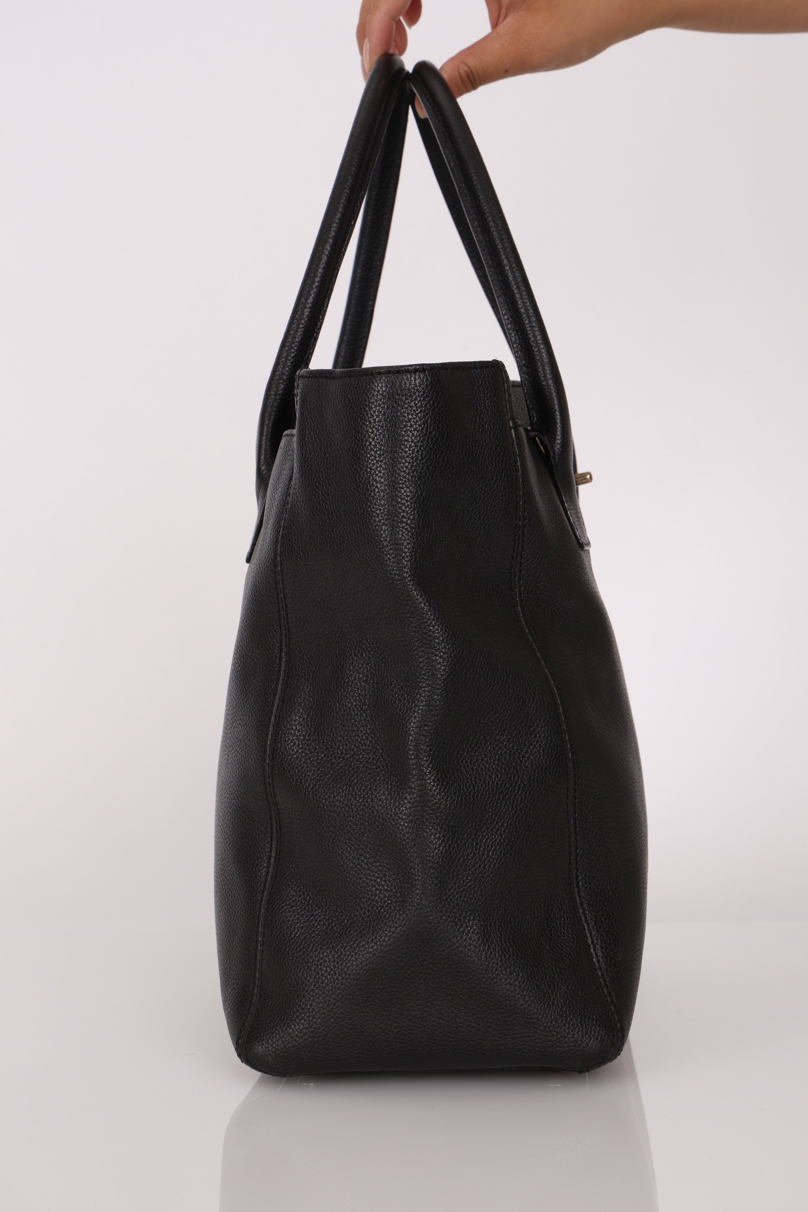 Chanel Tall Cerf Executive Tote Black Caviar AGHW