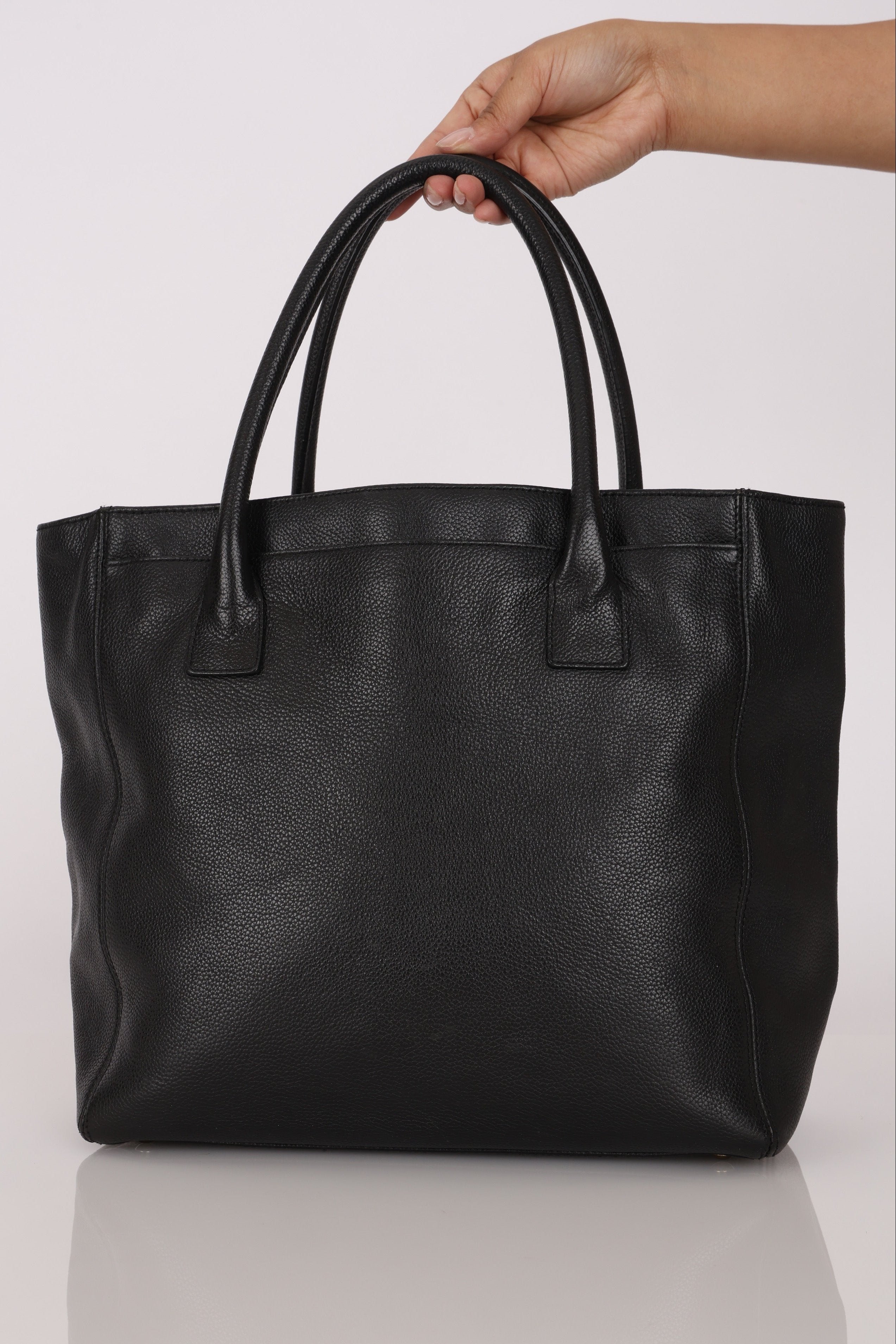 Chanel Tall Cerf Executive Tote Black Caviar AGHW