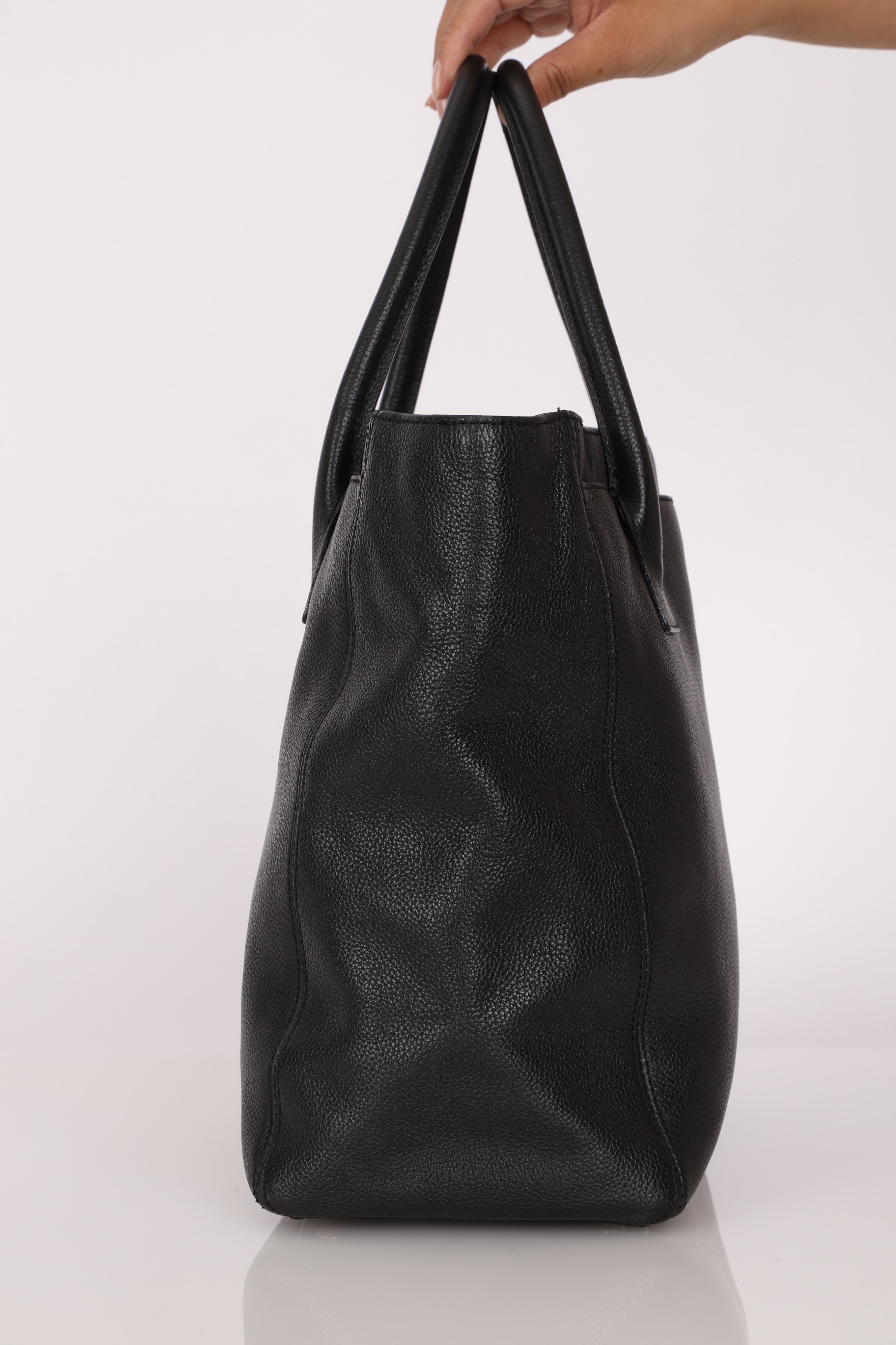 Chanel Tall Cerf Executive Tote Black Caviar AGHW