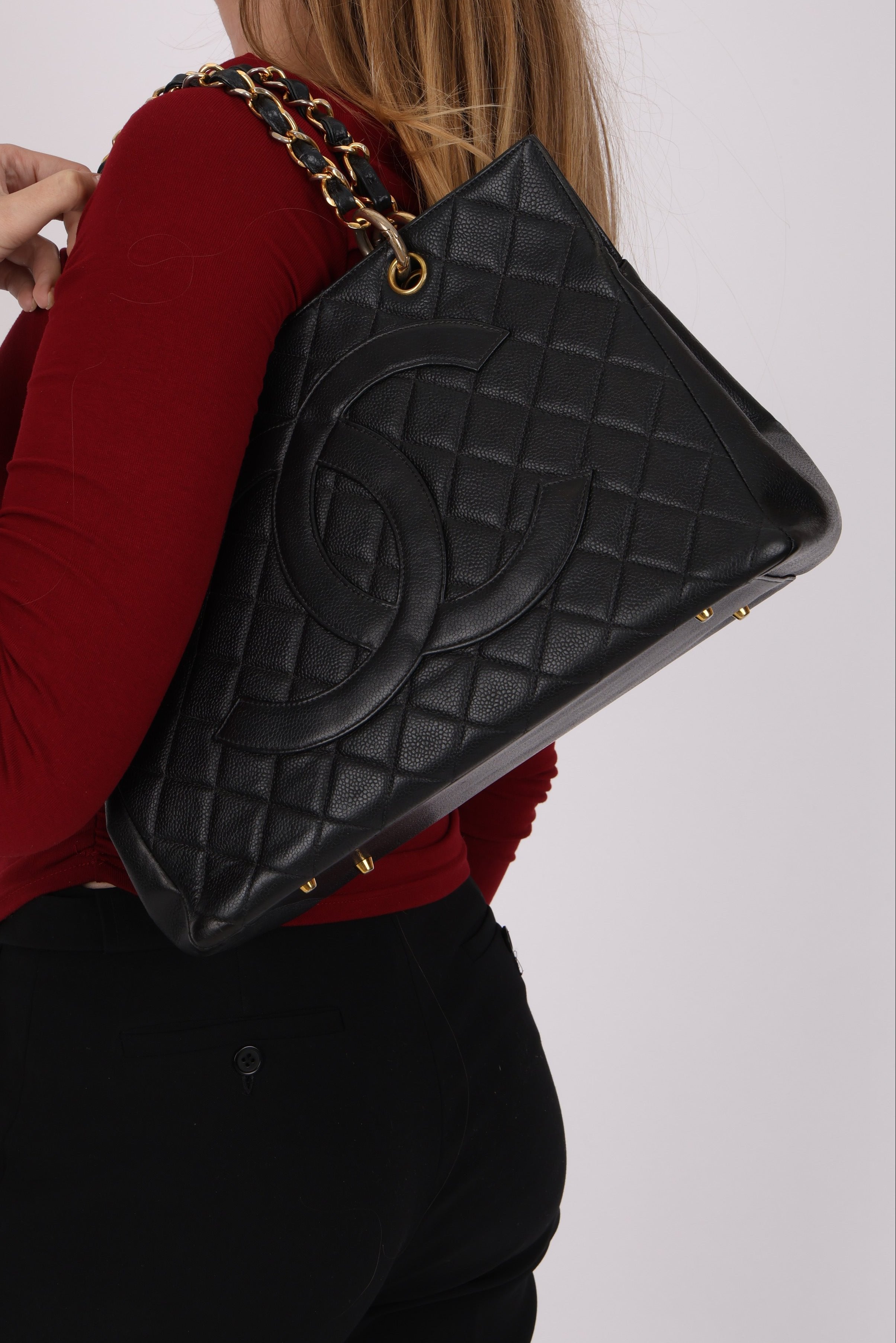 Chanel Timeless Grand Shopping Tote Black Caviar GHW