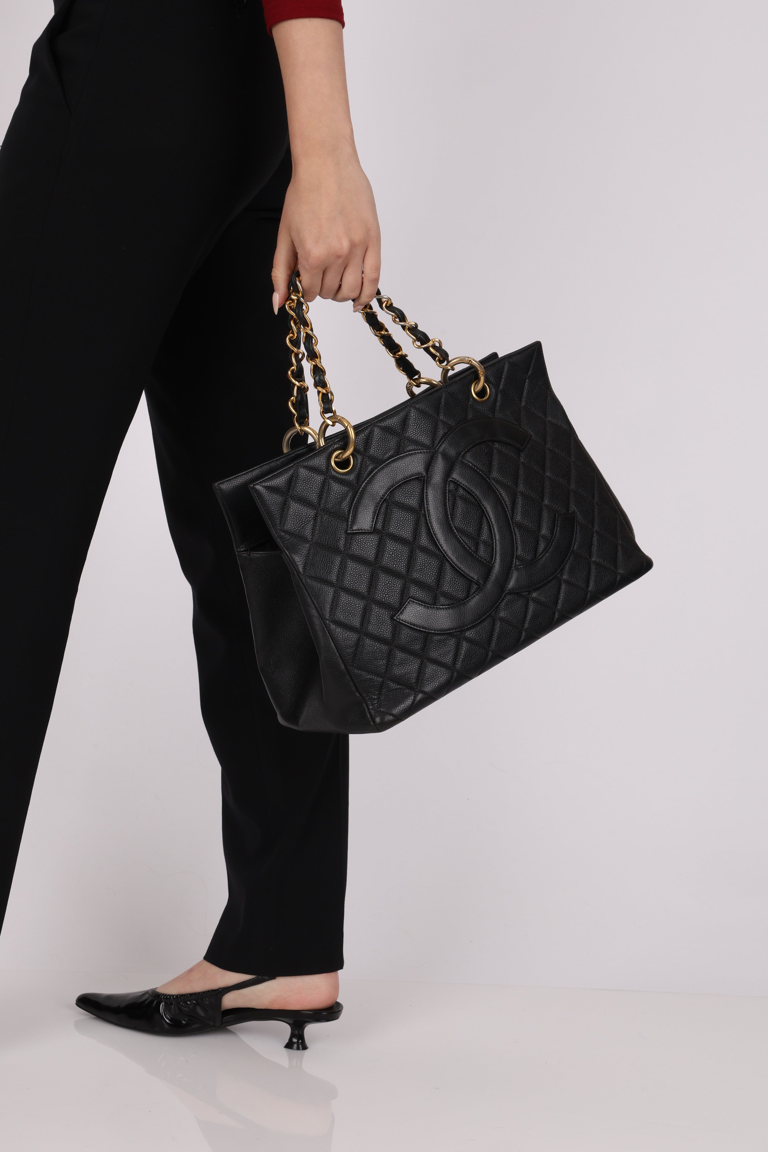 Chanel Timeless Grand Shopping Tote Black Caviar GHW