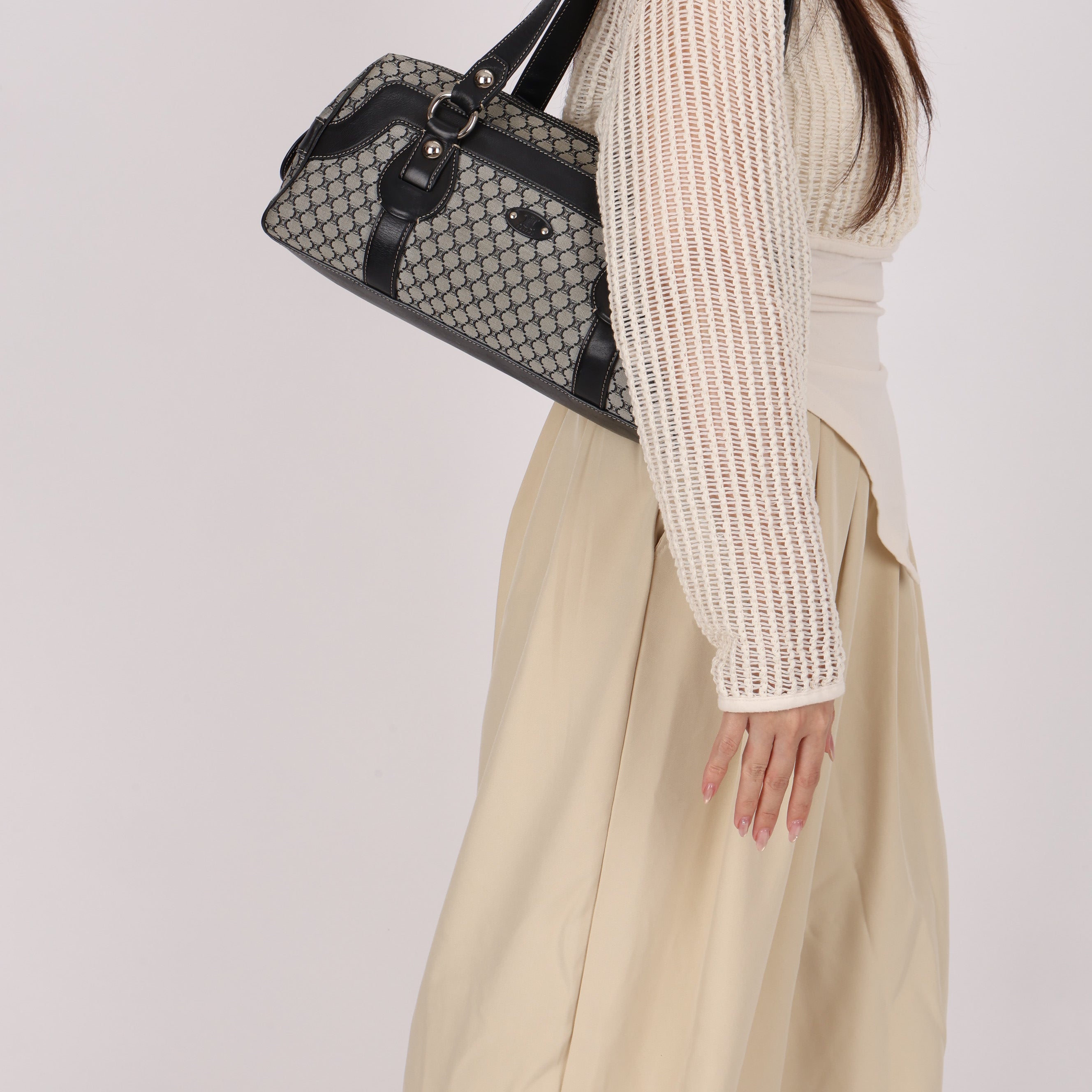 Celine Macadam Boston Bag Canvas