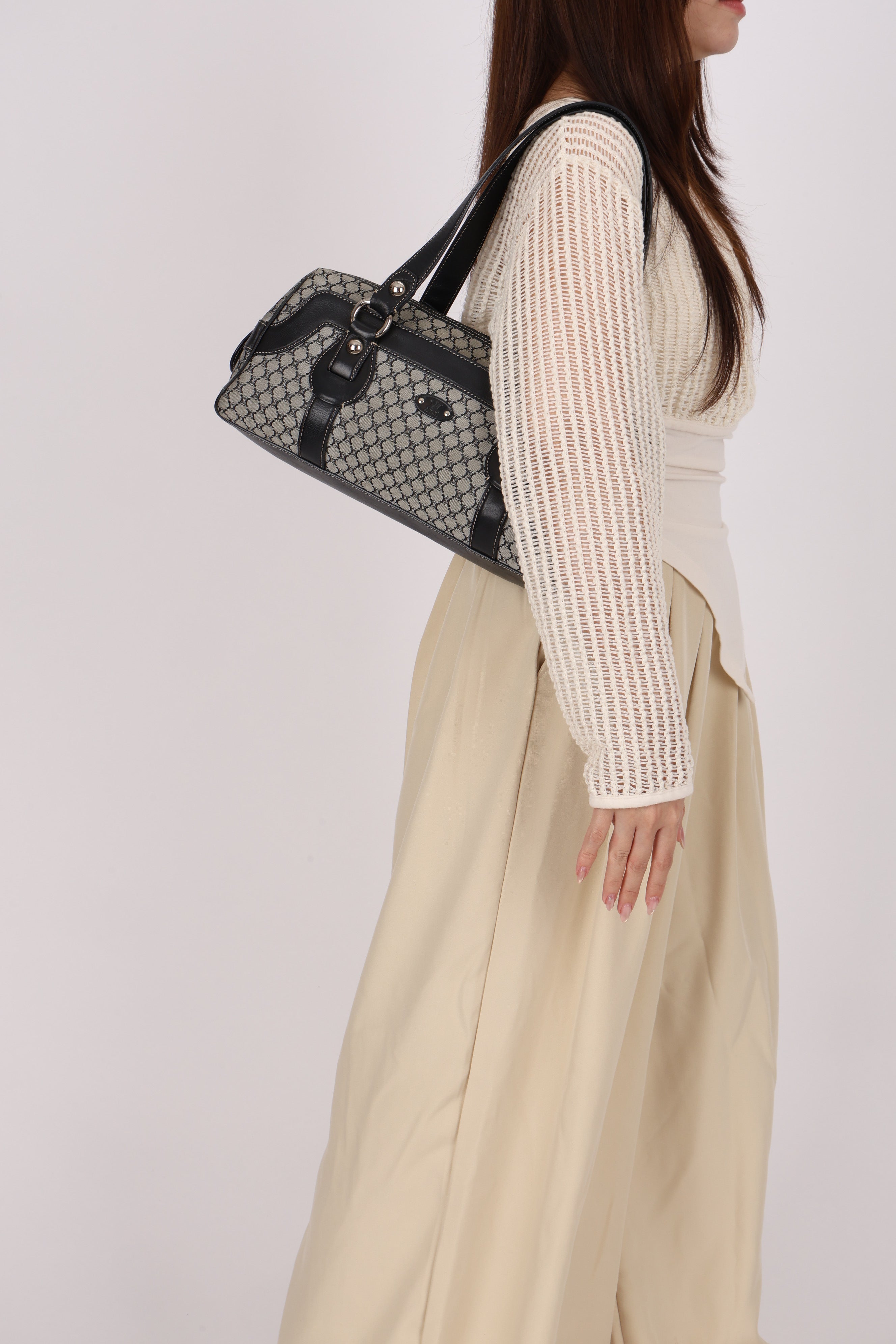Celine Macadam Boston Bag Canvas