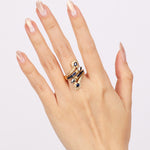 18K Sapphire & Diamond Gold Ring