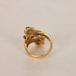 18K Sapphire & Diamond Gold Ring
