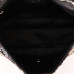 Chanel Medium Single Flap Sequin and Black Lambskin SHW