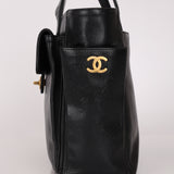 Chanel Turnlock Front Pocket Tote Black Caviar AGHW