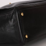 Chanel Turnlock Front Pocket Tote Black Caviar AGHW