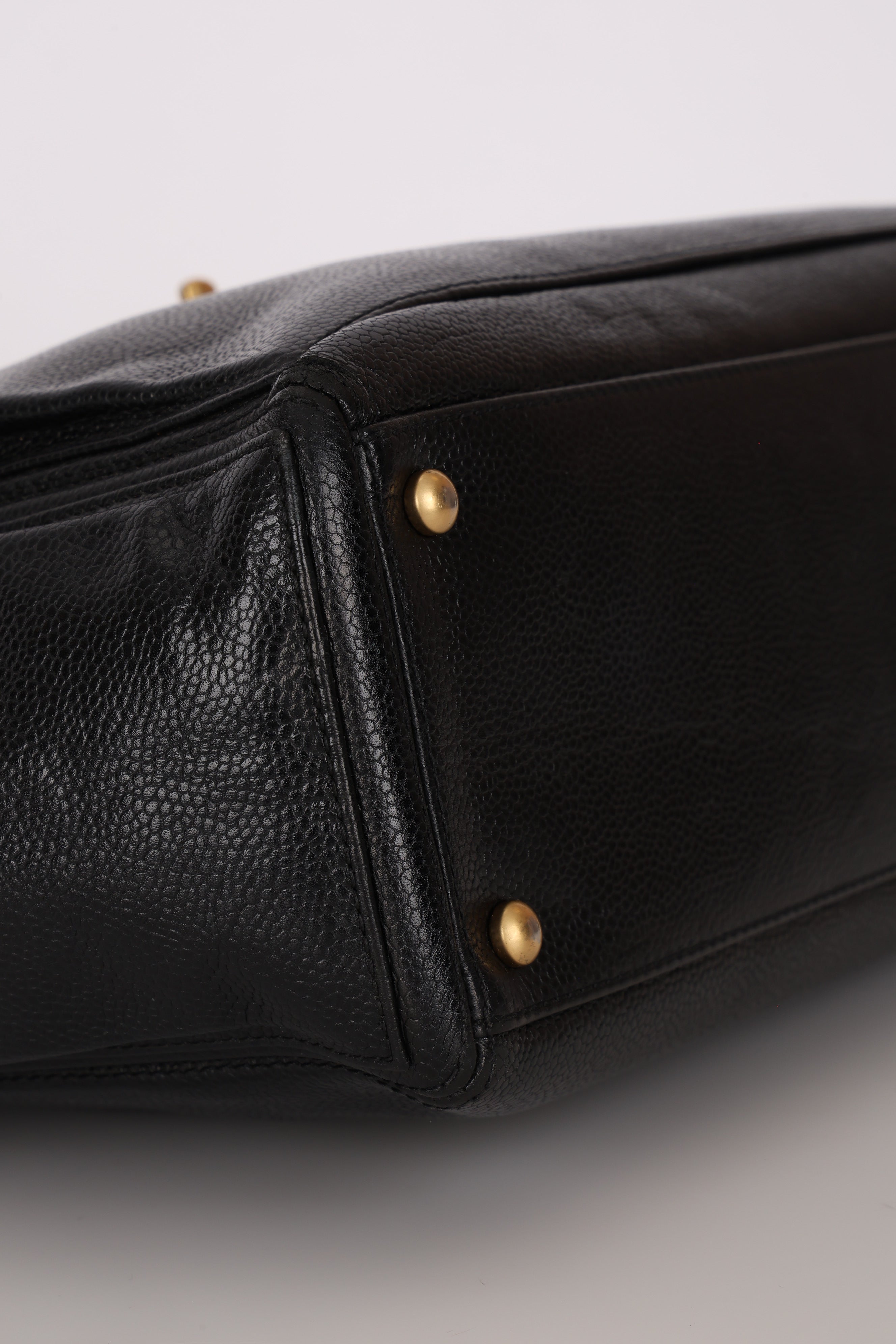 Chanel Turnlock Front Pocket Tote Black Caviar AGHW