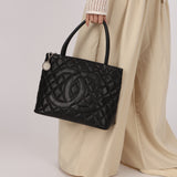 Chanel Timeless Medallion Tote Black Caviar SHW