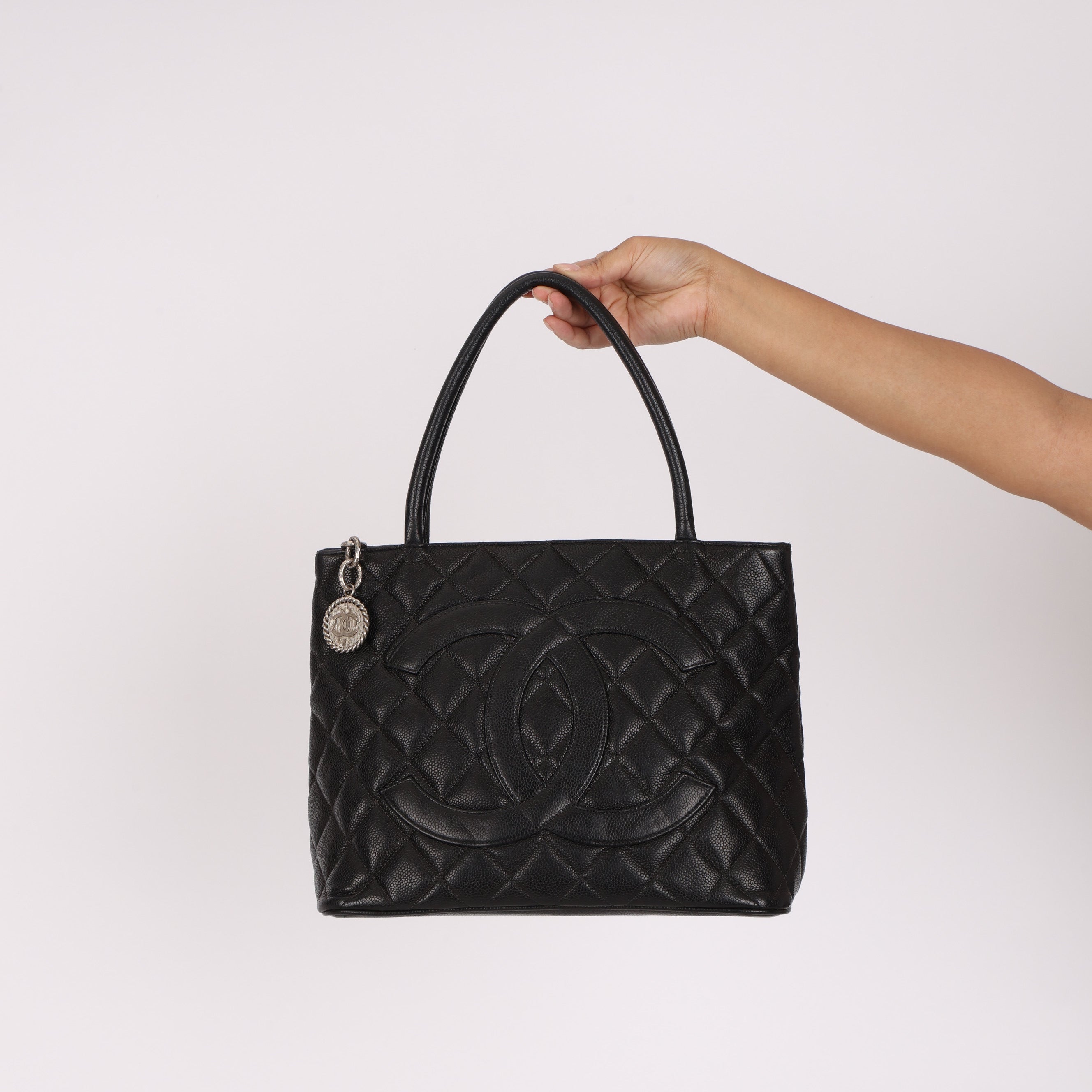 Chanel Timeless Medallion Tote Black Caviar SHW
