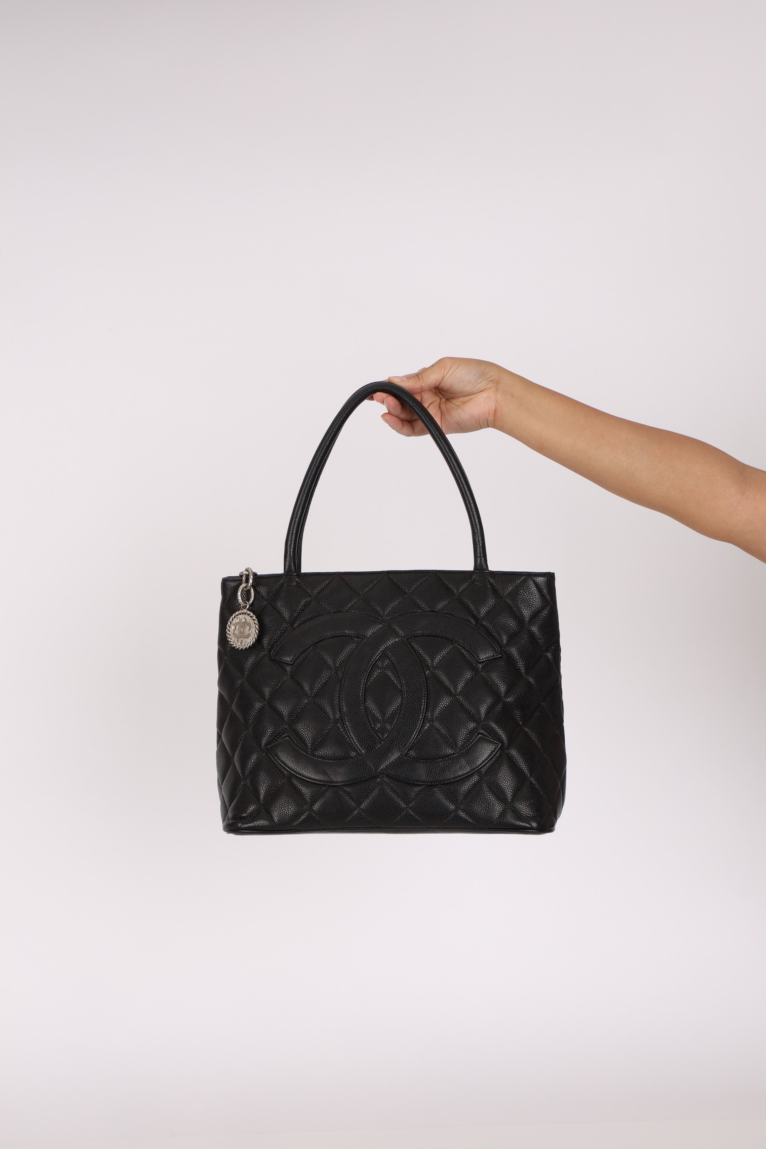 Chanel Timeless Medallion Tote Black Caviar SHW