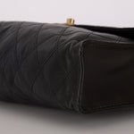 Chanel Single Flap Black Lambskin 24K GP