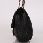 Chanel 2.55 Perforated Drill Single Flap Black Calfskin MMHW
