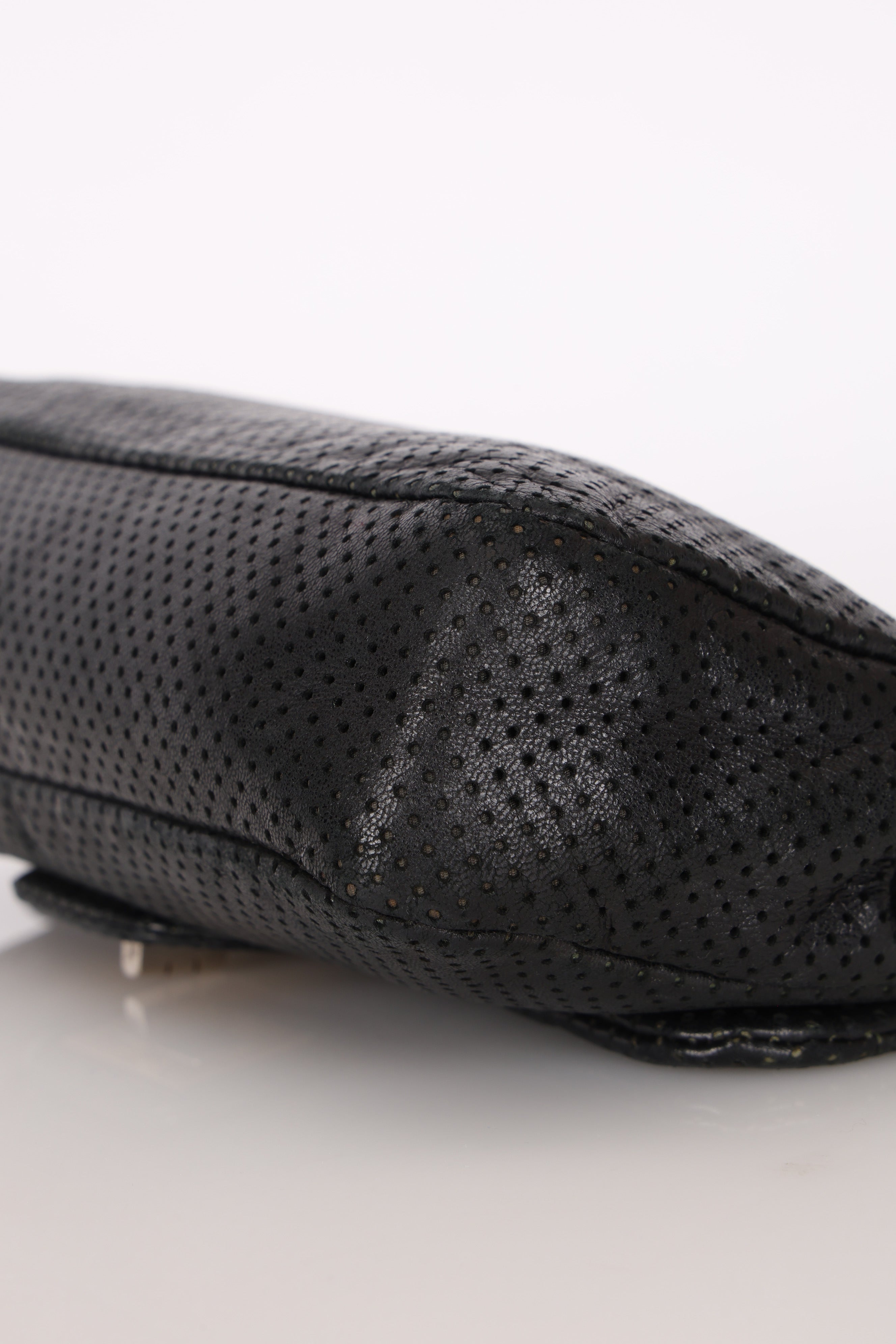 Chanel 2.55 Perforated Drill Single Flap Black Calfskin MMHW