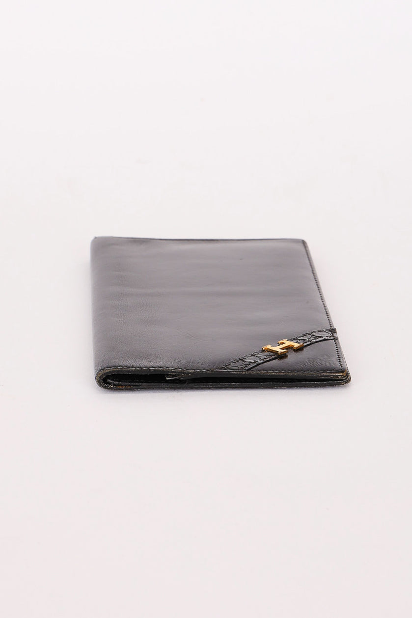 Hermès Long H Wallet Noir Box 1980s GHW