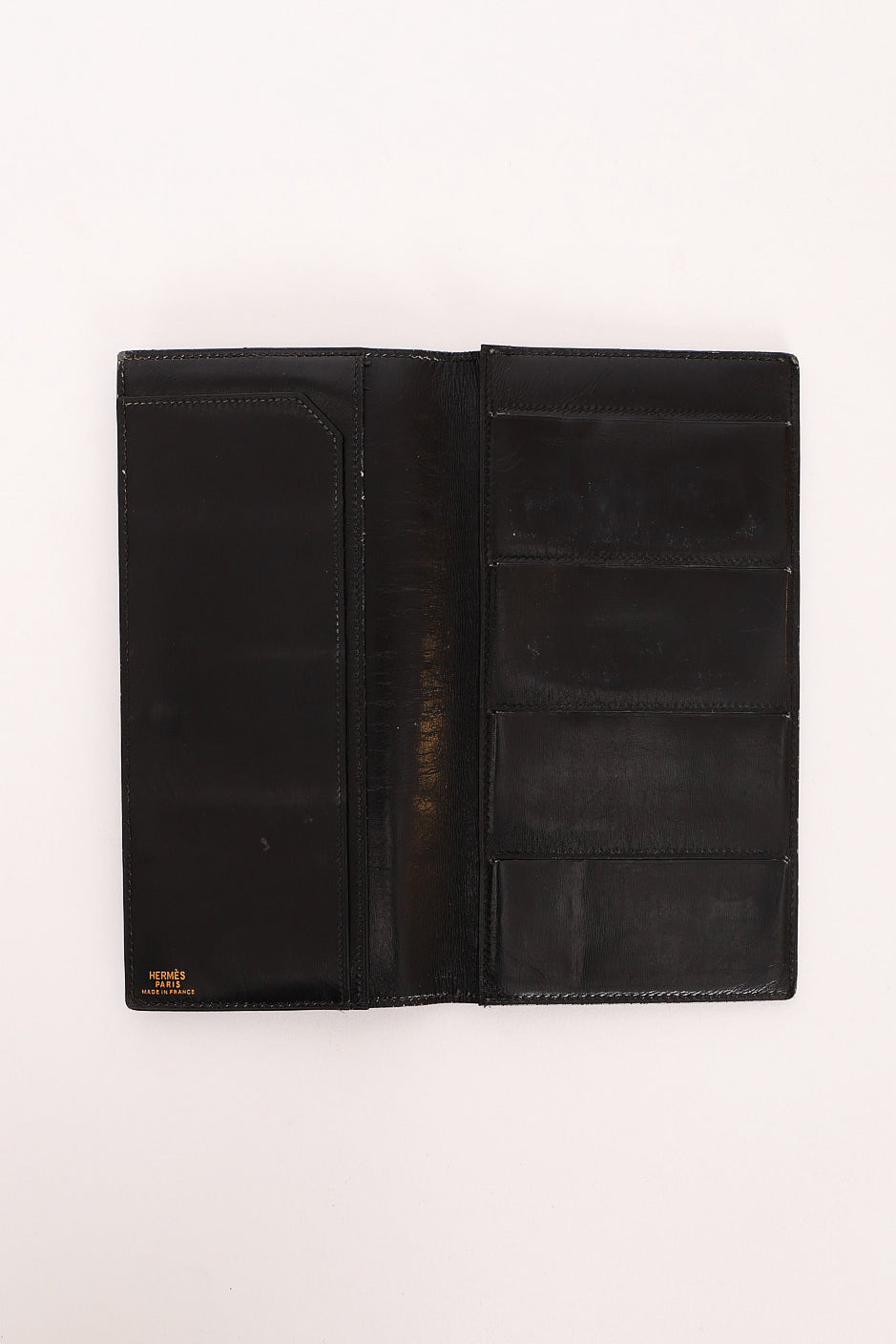 Hermès Long H Wallet Noir Box 1980s GHW