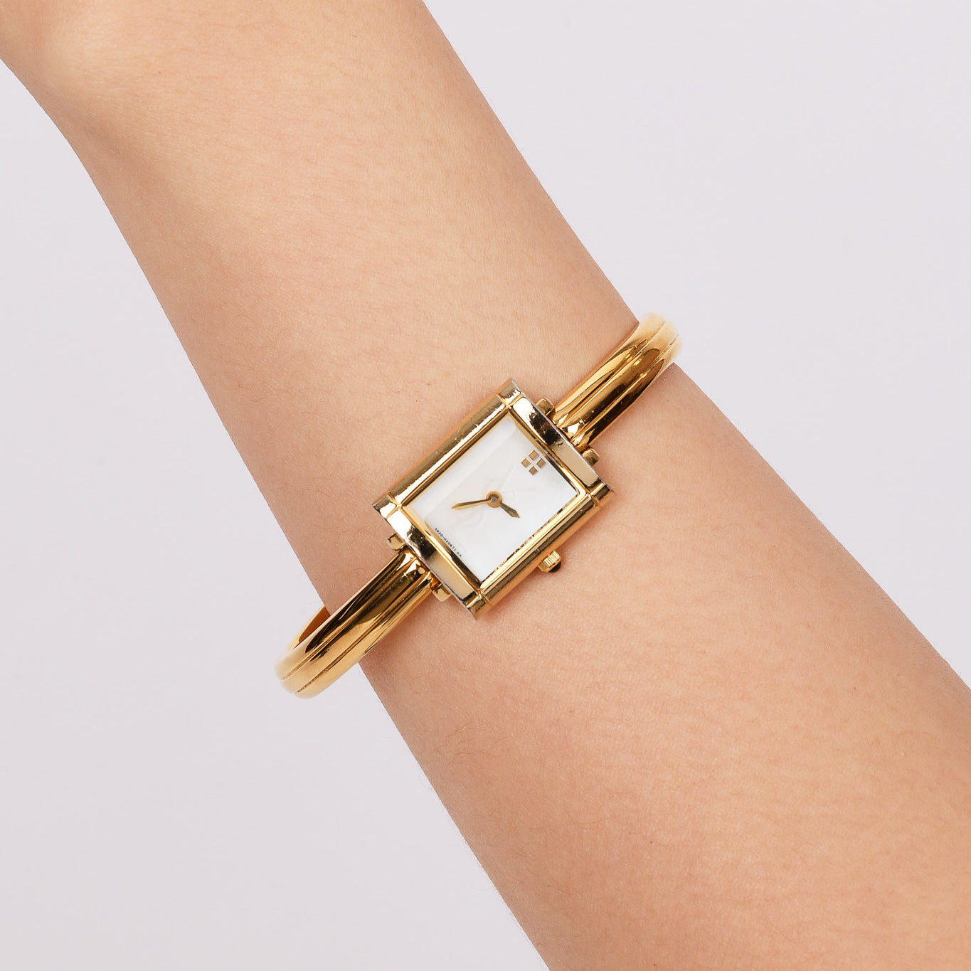 Saint Laurent Gold Square Watch