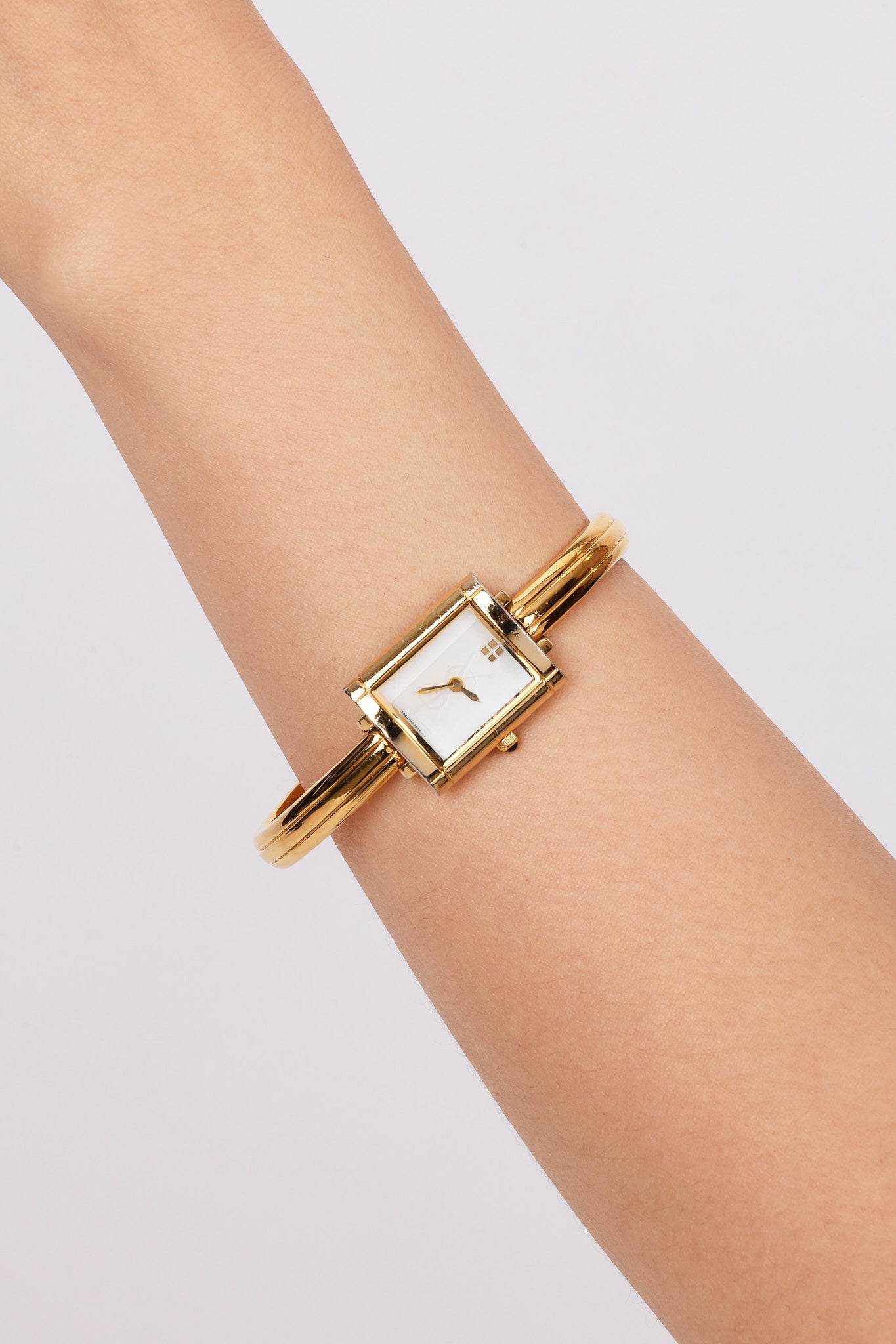Saint Laurent Gold Square Watch