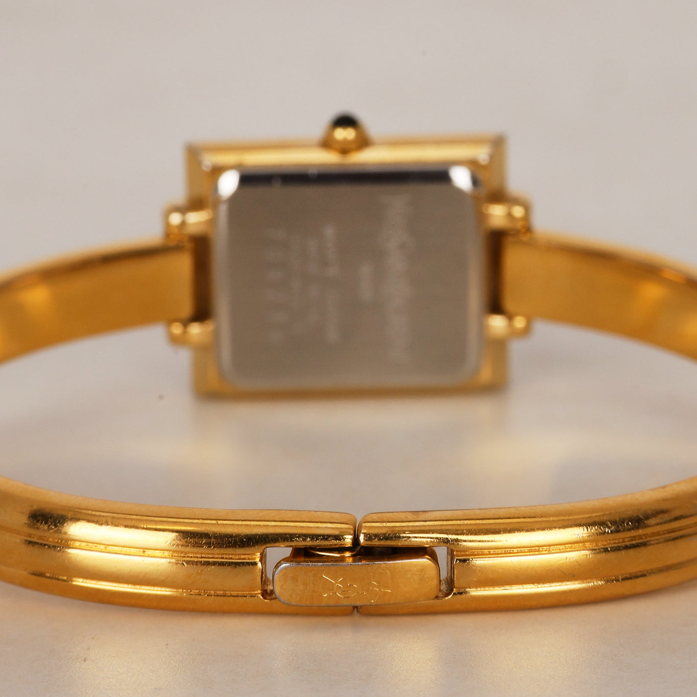 Saint Laurent Gold Square Watch