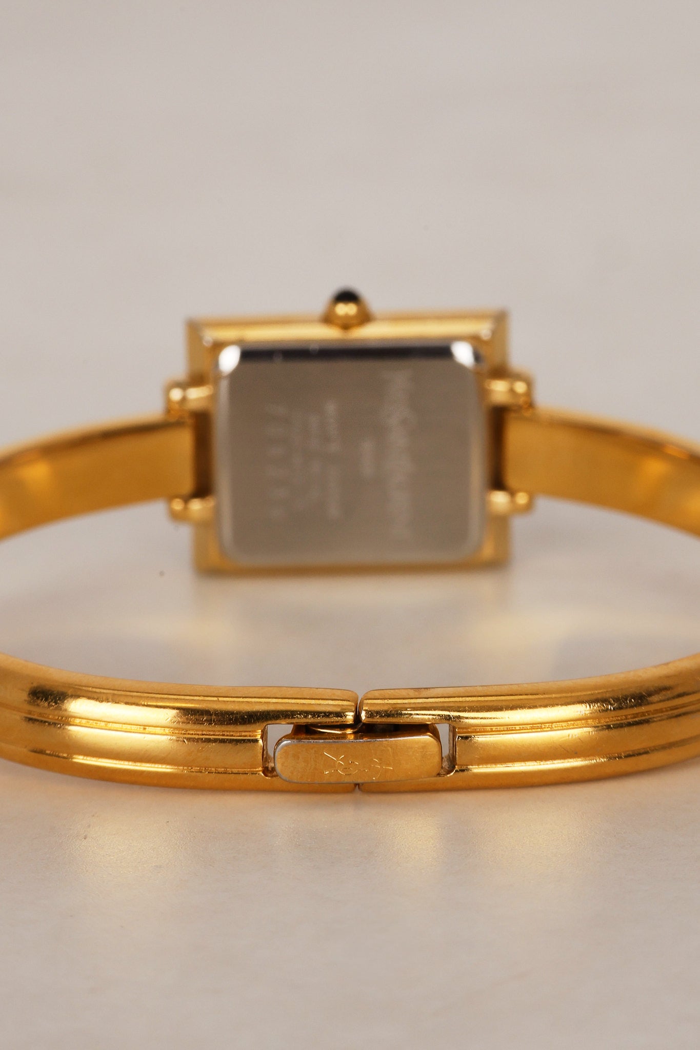 Saint Laurent Gold Square Watch