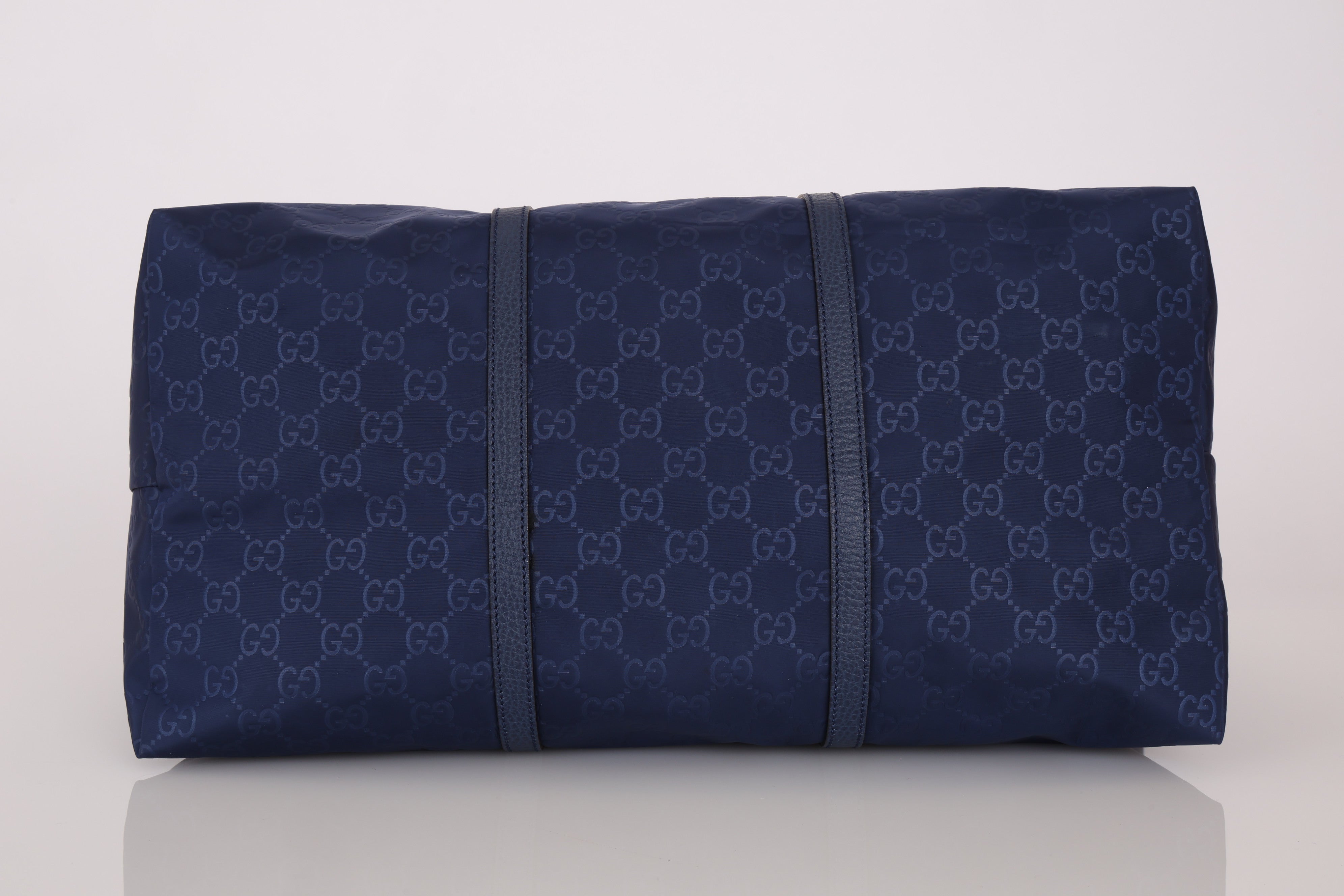 Gucci GG Nylon Weekender Bag Blue