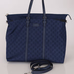 Gucci GG Nylon Weekender Bag Blue