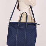 Gucci Weekender Bag Navy Nylon