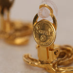 Chanel CC Textured Clip-On Earrings 24K GP