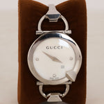 Gucci Steel Chiodo Diamond Shell Watch