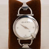 Gucci Steel Chiodo Diamond Shell Watch