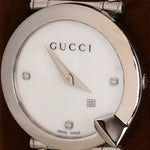 Gucci Steel Chiodo Diamond Shell Watch