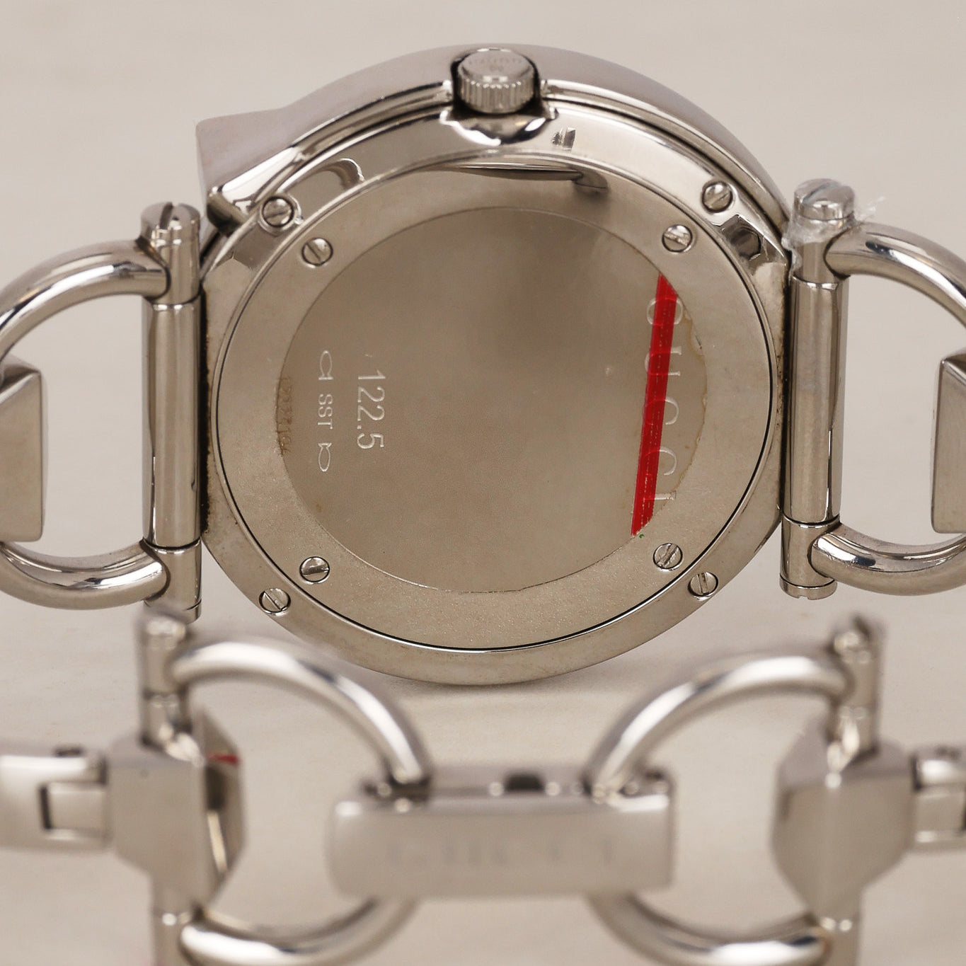 Gucci Steel Chiodo Diamond Shell Watch