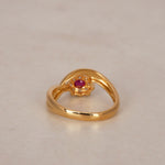 18K Diamond & Ruby Gold Ring