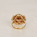 18K Yellow Gold Rokuzan Garnet Cluster Ring, Size US 5.75